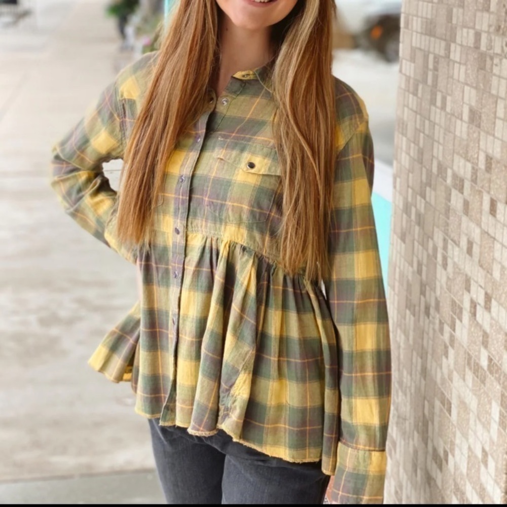 Ivy Jane flannel shirt snap button down soft NEW small oversized long sleeve NWT